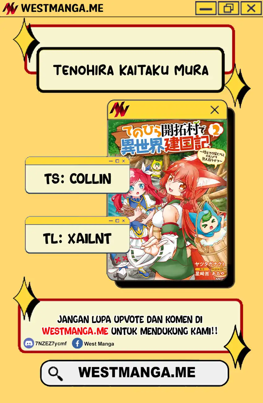 Baca Tenohira Kaitakumura de Isekai Kenkouki ~Fueteku Yome-tachi to Nonbiri Mujintou Raifu~ - Chapter 61 halaman 4