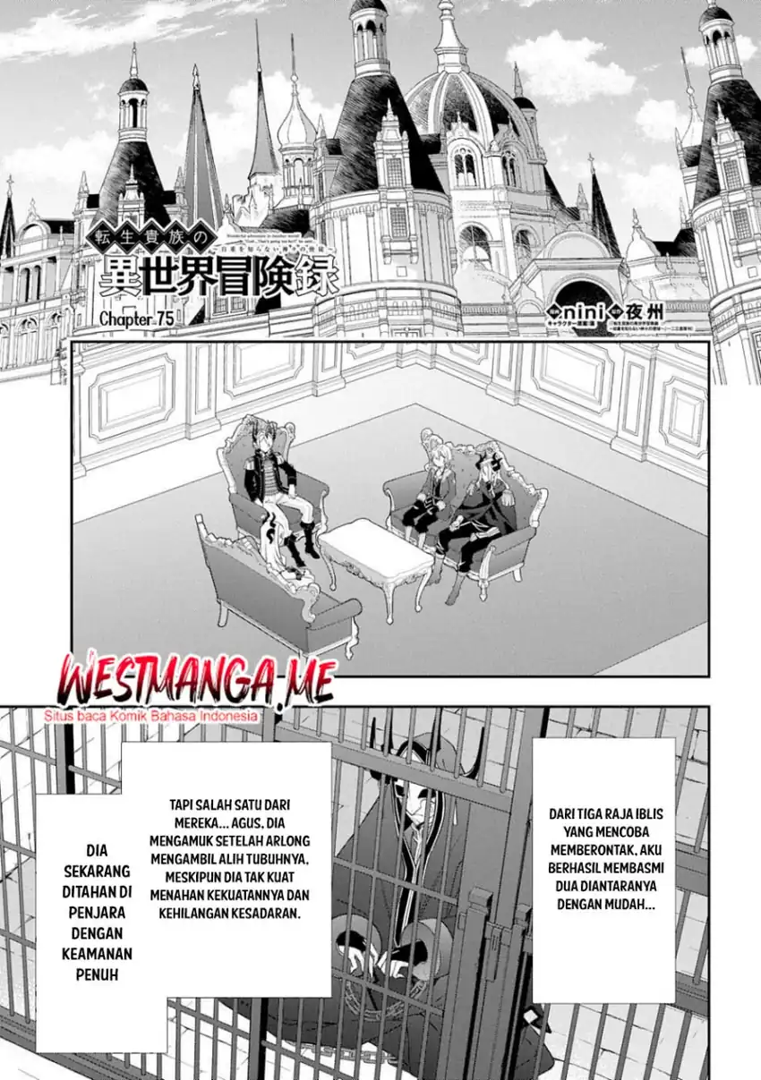 Baca Tensei Kizoku no Isekai Boukenroku ~Jichou wo Shiranai Kamigami no Shito~ - Chapter 75 halaman 2