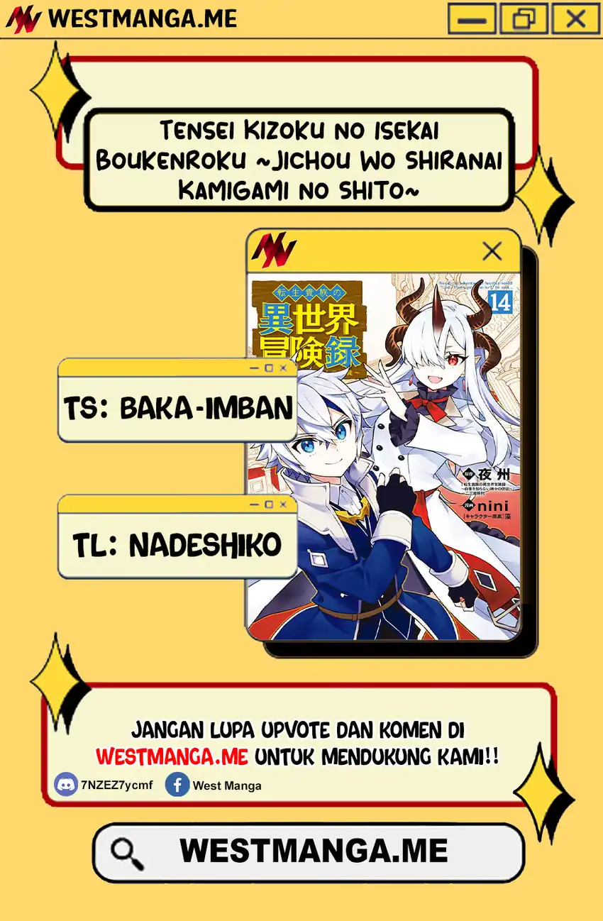 Baca Tensei Kizoku no Isekai Boukenroku ~Jichou wo Shiranai Kamigami no Shito~ - Chapter 76 halaman 3