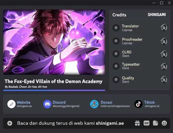 Baca The Fox-Eyed Villain Of The Demon Academy - Chapter 2 halaman 1