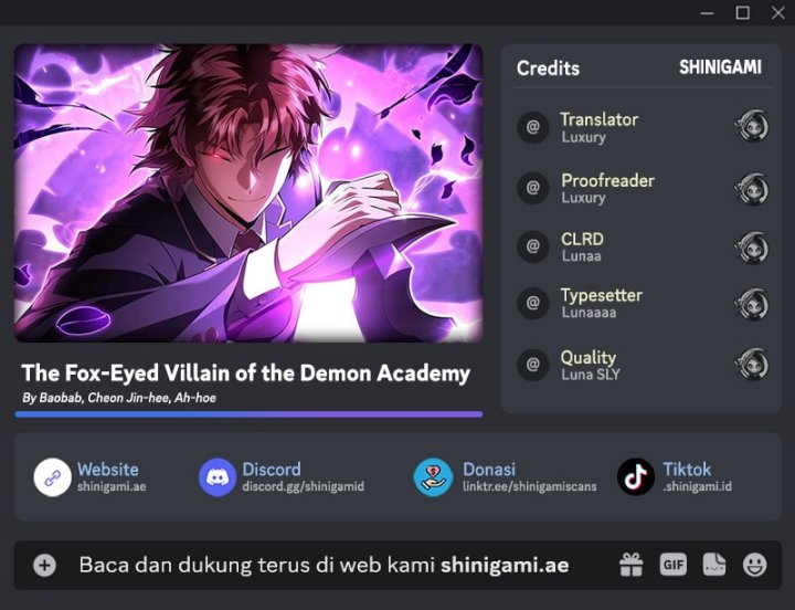 Baca The Fox-Eyed Villain Of The Demon Academy Chapter 46 - Halaman 1 Baca The Fox-Eyed Villain Of The Demon Academy - Chapter 46 halaman 1