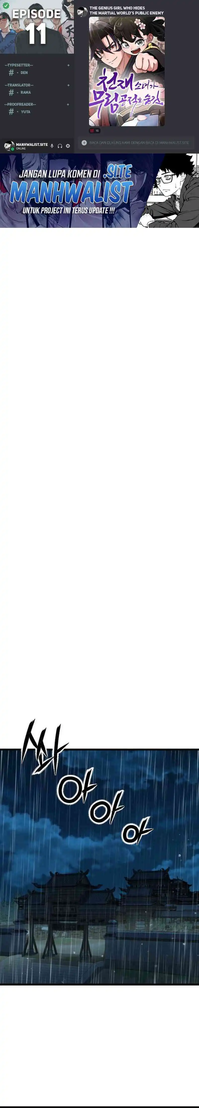 Baca The Genius Girl Who Hides the Martial World’s - Chapter 11 halaman 1