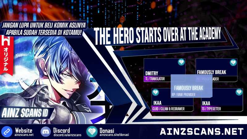 Baca Komik The Hero Starts Over at the Academy Chapter 16 halaman 1
