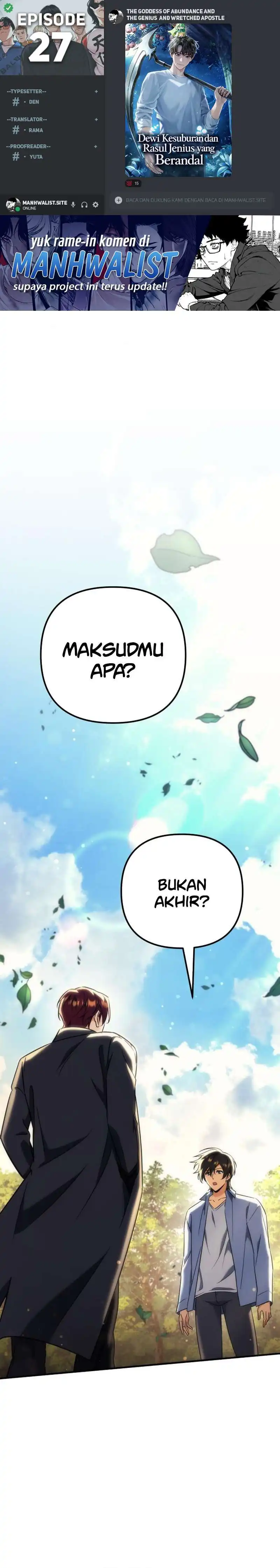 Baca The Rebellious Apostle of the Harvest Goddess - Chapter 27 halaman 1