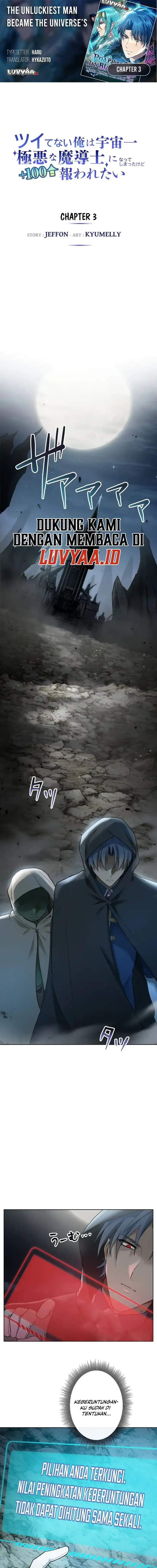 Baca The Unluckiest Man Became the Universe’s Most Evil Mage and Wants to Be Rewarded - Chapter 03 halaman 1