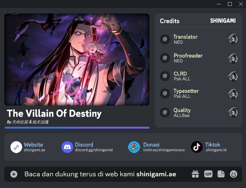 Baca The Villain Of Destiny - Chapter 311 halaman 1