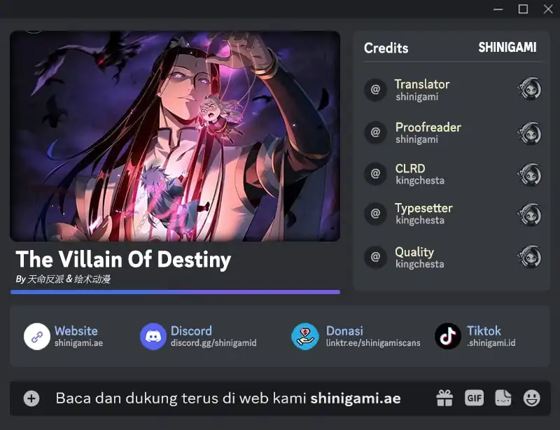 Baca The Villain Of Destiny - Chapter 313 halaman 1