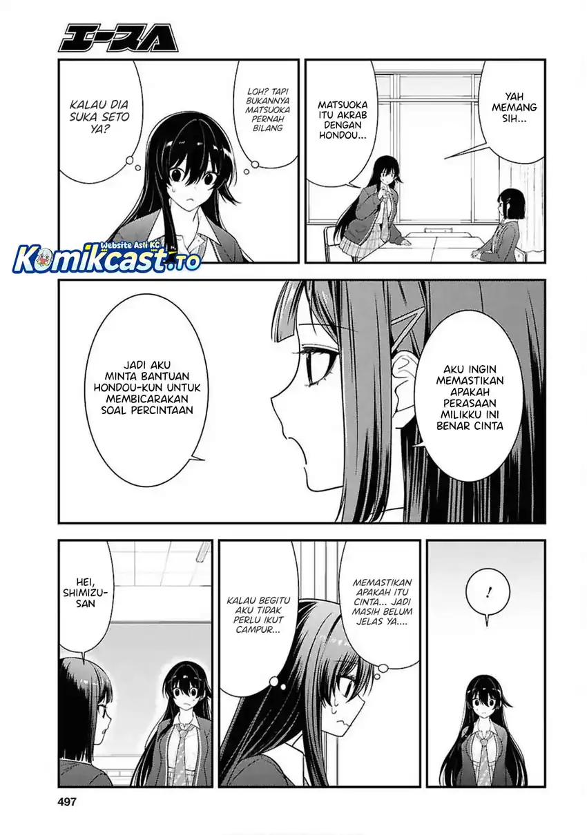 Baca Tonari no Seki no Yankee Shimizu-san ga Kami o Kuroku Sometekita - Chapter 13 halaman 10