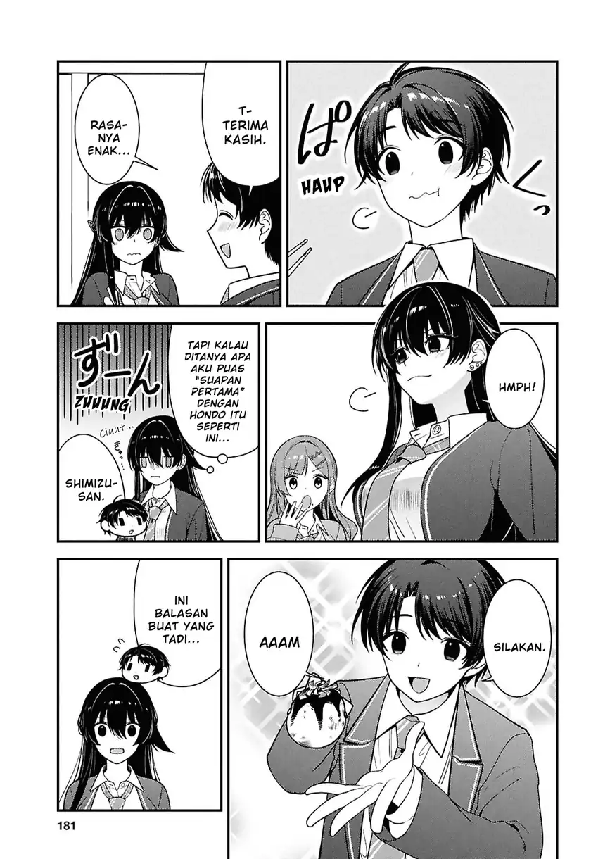 Baca Tonari no Seki no Yankee Shimizu-san ga Kami o Kuroku Sometekita - Chapter 14 halaman 30