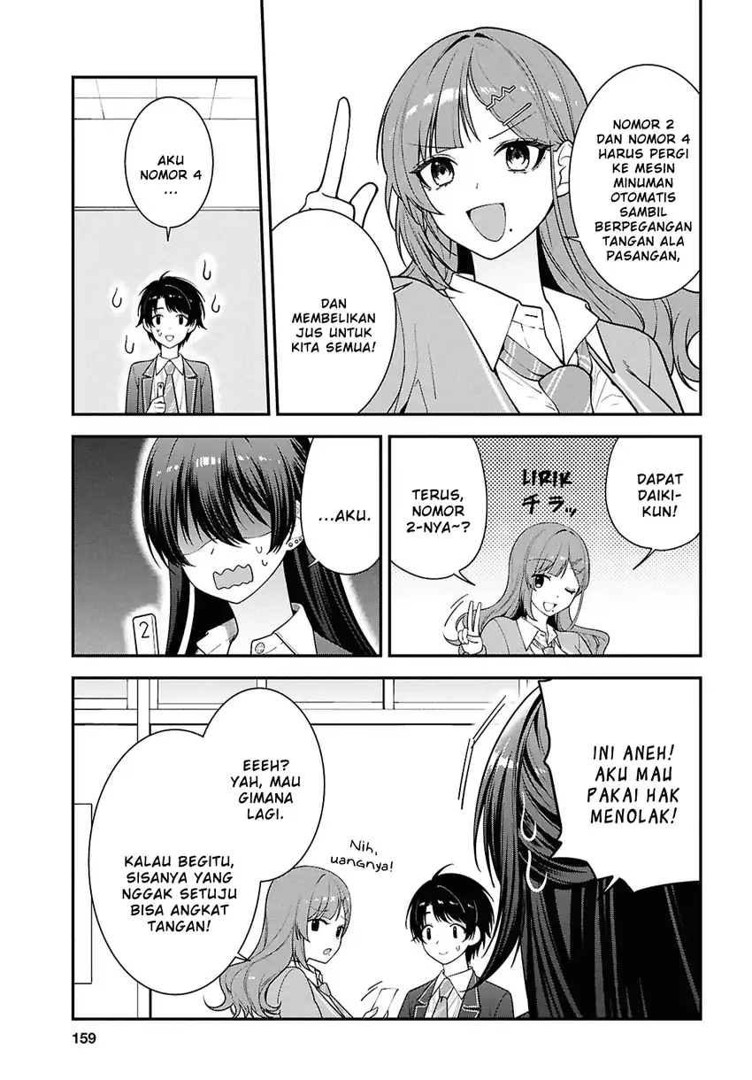 Baca Tonari no Seki no Yankee Shimizu-san ga Kami o Kuroku Sometekita - Chapter 14 halaman 9