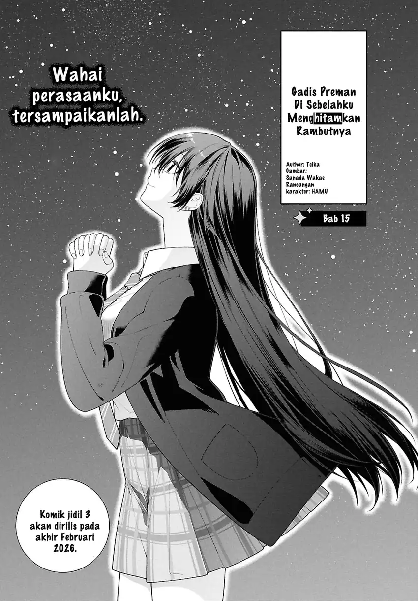 Baca Tonari no Seki no Yankee Shimizu-san ga Kami o Kuroku Sometekita - Chapter 15 halaman 1
