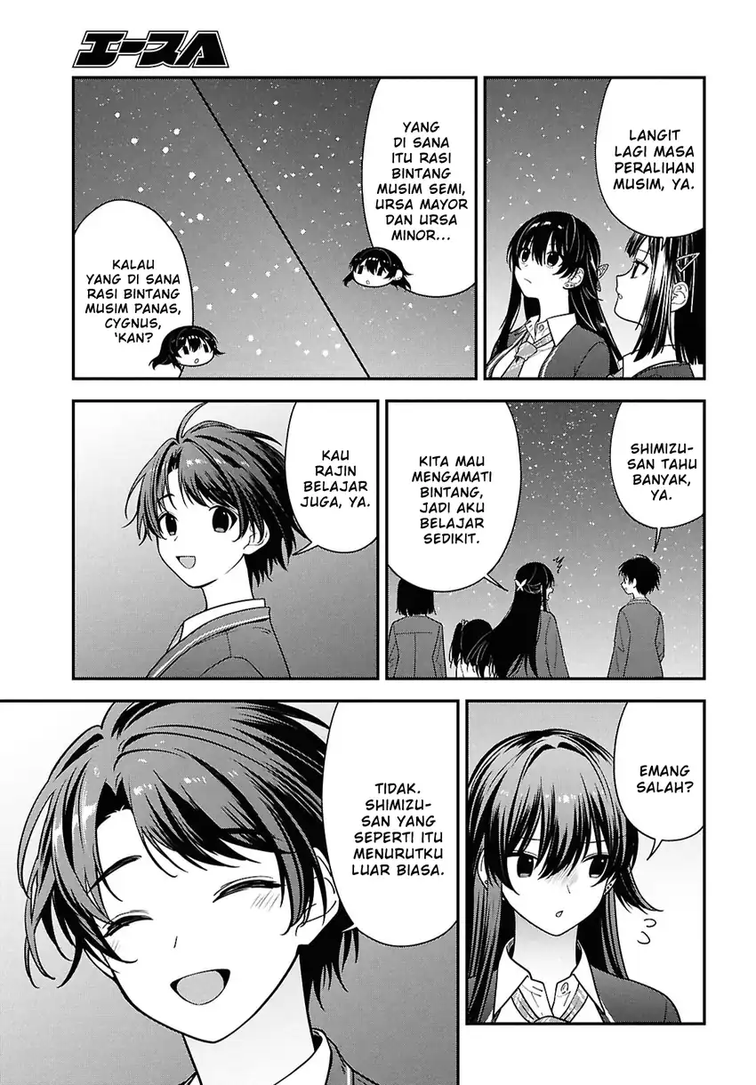 Baca Tonari no Seki no Yankee Shimizu-san ga Kami o Kuroku Sometekita - Chapter 15 halaman 22