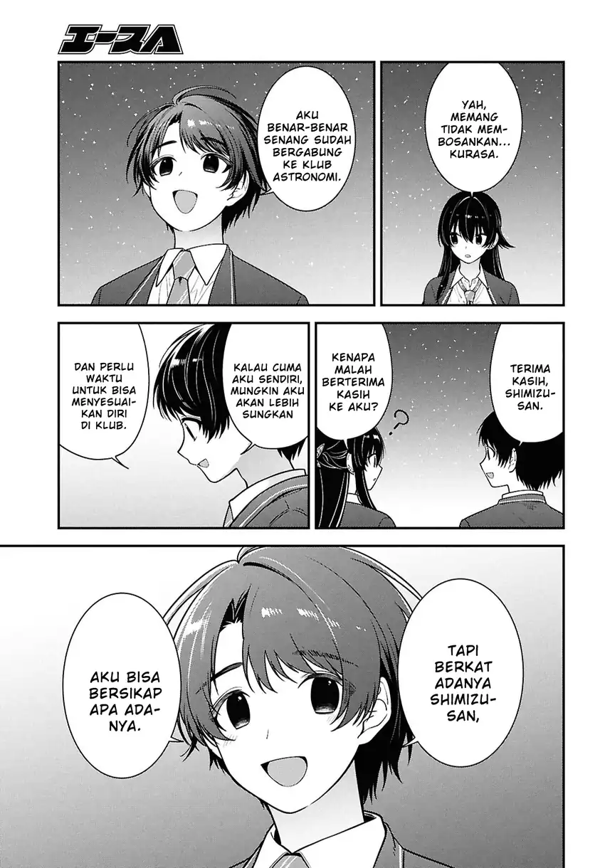 Baca Tonari no Seki no Yankee Shimizu-san ga Kami o Kuroku Sometekita - Chapter 15 halaman 28