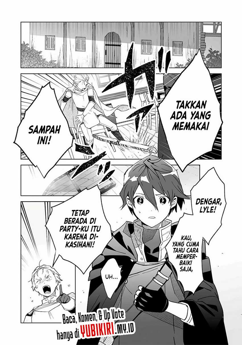 Baca Tsuihousareta Moto Zatsuyou-gakari, Kikakugai no Gijutsu de “Saikou no Shuuzenshi” to Yobareru You ni narimashita - Chapter 01.1 halaman 4