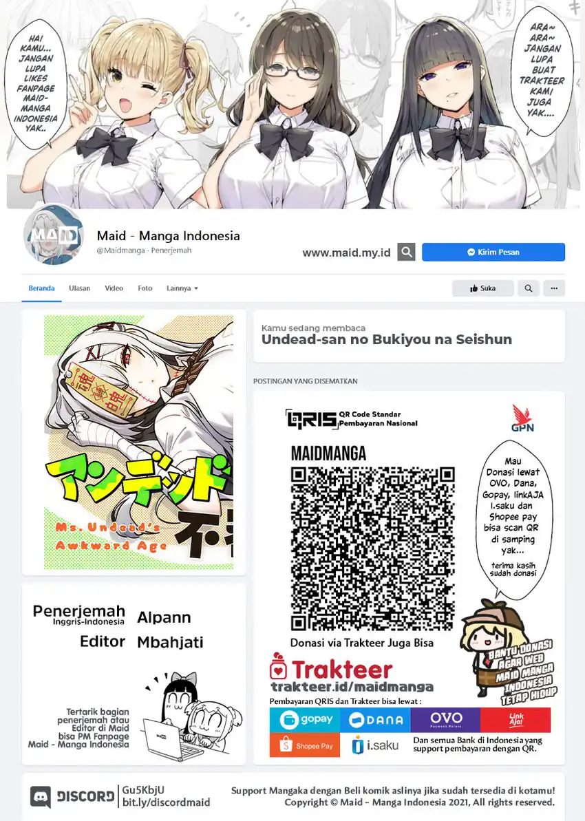 Baca Undead-san no Bukiyou na Seishun - Chapter 1 halaman 2