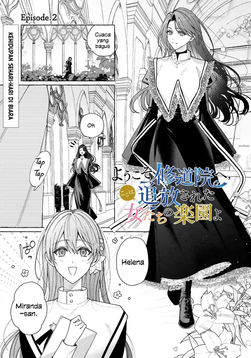 Baca Youkoso Shuudouin e, Koko wa Tsuihou sareta Onna-tachi no Rakuen yo - Chapter 2 halaman 2