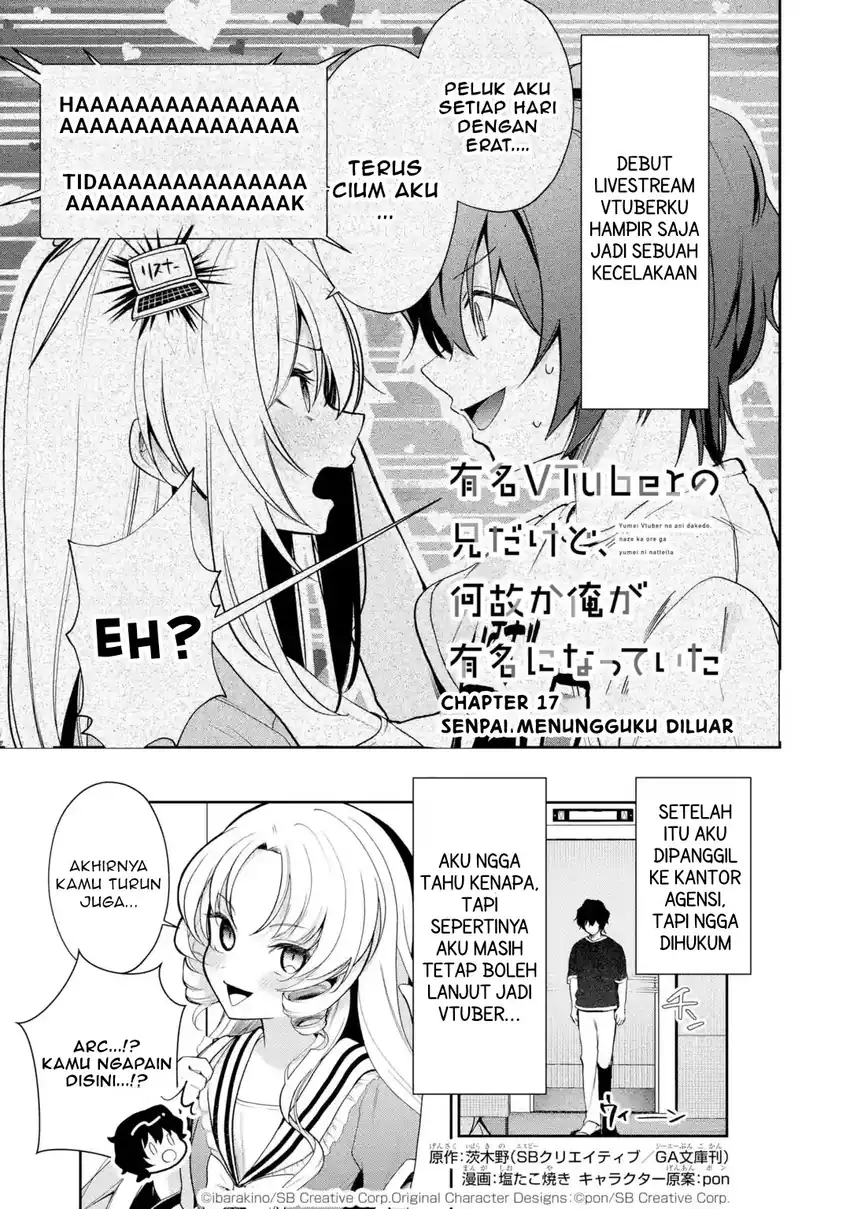 Baca Yuumei VTuber no Ani Dakedo Nazeka Ore ga Yuumei ni Natteita - Chapter 17.1 halaman 2