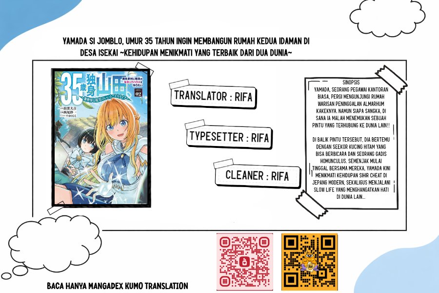 35-sai dokushin Yamada, isekai mura ni risou no sekando hausu o tsukuritai ~isekai to genjitsu no ii tokodori raifu~ Chapter 9 - Page 1