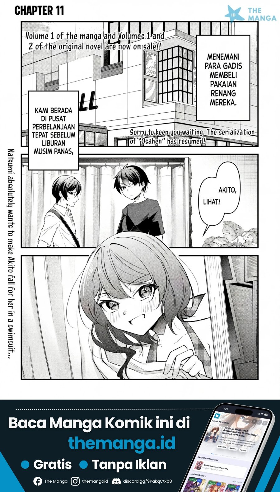 Baca “Osananajimi ga Hoshii” to Tsubuyaitara Yoku Issho ni Asobu Onna Tomodachi no Yousu ga Hen ni Nattanda ga Chapter 11 Bahasa Indonesia page 8