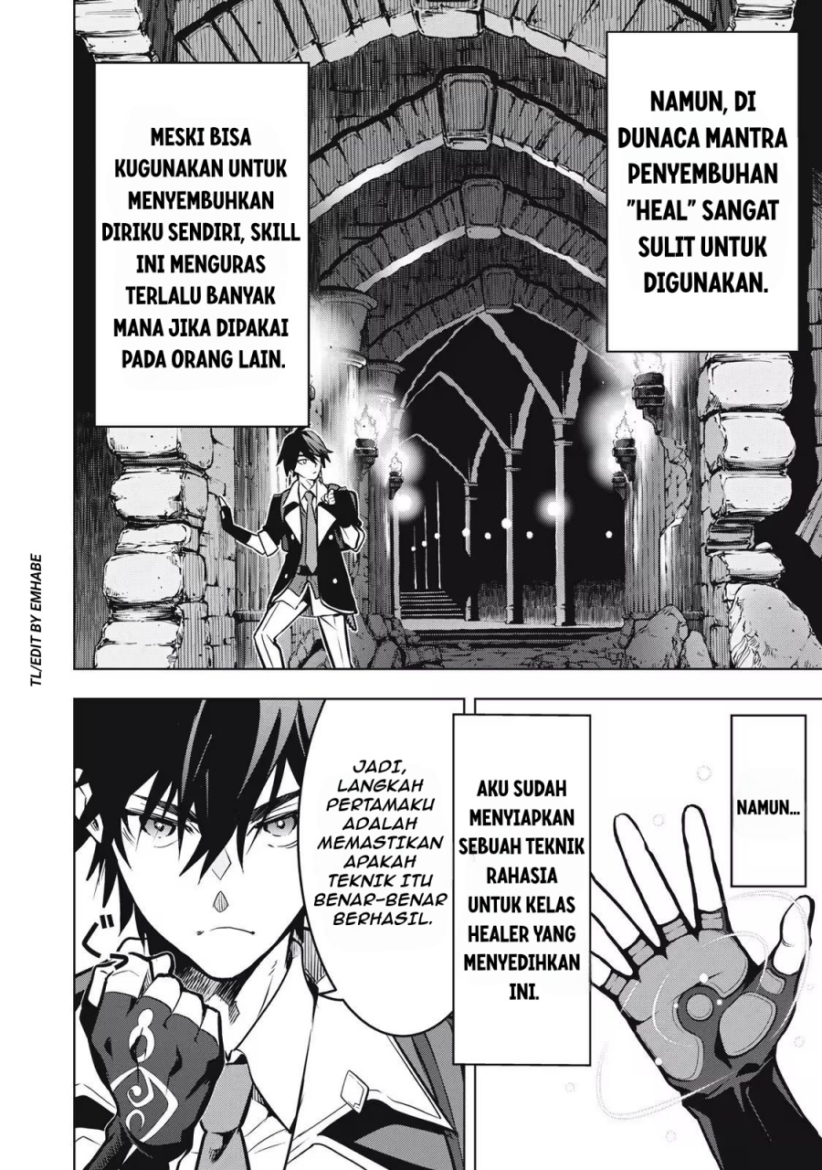 Baca Academy Saikyou no Mob Healer: Shinigee Sekai no Mob ni Tensei Shita Ore wa, Hazure Job [Healer] to Gensaku Chishiki de Musou Suru - Chapter 1.2 halaman 16