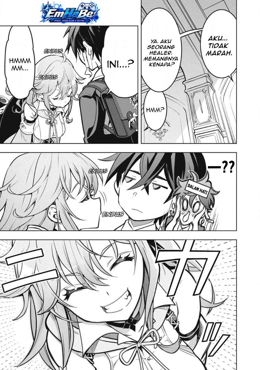 Academy Saikyou no Mob Healer: Shinigee Sekai no Mob ni Tensei Shita Ore wa, Hazure Job [Healer] to Gensaku Chishiki de Musou Suru Chapter 5.1 - Page 19
