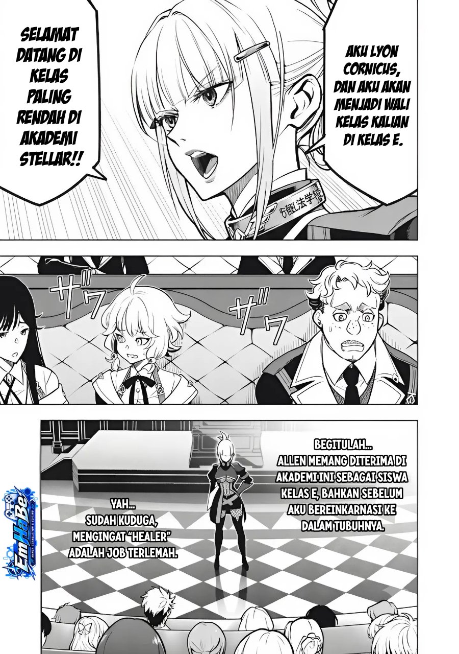 Academy Saikyou no Mob Healer: Shinigee Sekai no Mob ni Tensei Shita Ore wa, Hazure Job [Healer] to Gensaku Chishiki de Musou Suru Chapter 5.1 - Page 7