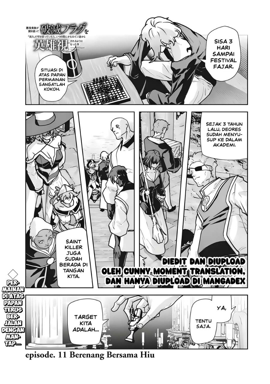 Akuyaku Kizoku ga Hirakinaotte Hametsu Flag wo “Jitsuryoku” de Tatakiotteitara, Itsunomanika Heroine-tachi kara Eiyuushi Sareru you ni Natta Ken Chapter 11 - Page 1