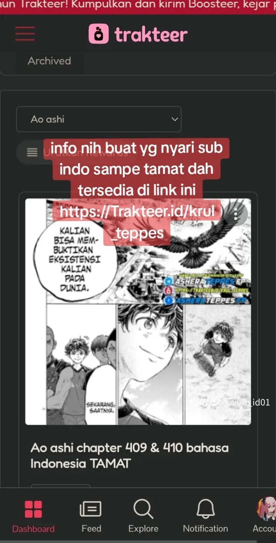 Ao Ashi Chapter 395