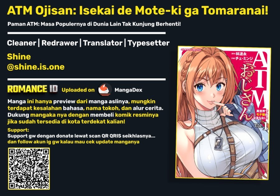 Baca ATM Ojisan: Isekai de Mote-ki ga Tomaranai! - Chapter 1 halaman 1
