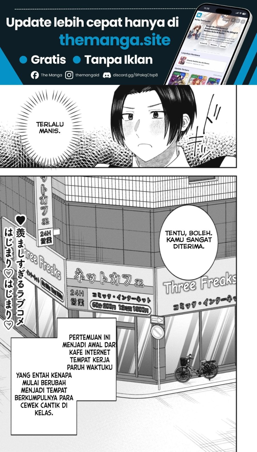 Baca Baito-saki no Net Café ga, Nazeka Class no Bishoujo-tachi no Tamariba ni Natta Ken - Chapter 1 halaman 56