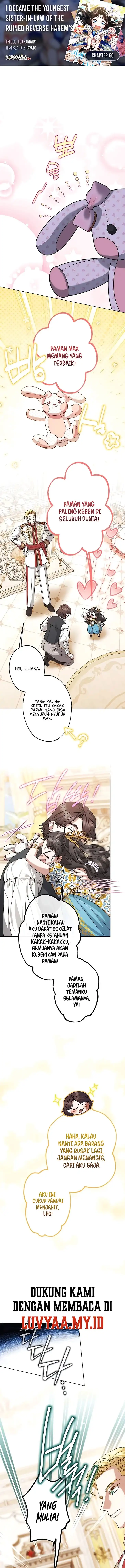 Baca Became the youngest Sister-in-Law of the Ruined Harem Male Leads - Chapter 60 halaman 1