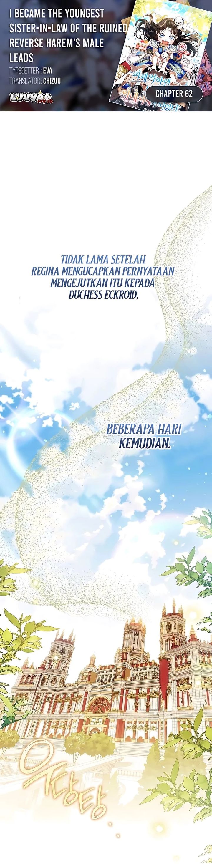 Baca Became the youngest Sister-in-Law of the Ruined Harem Male Leads - Chapter 62 halaman 1