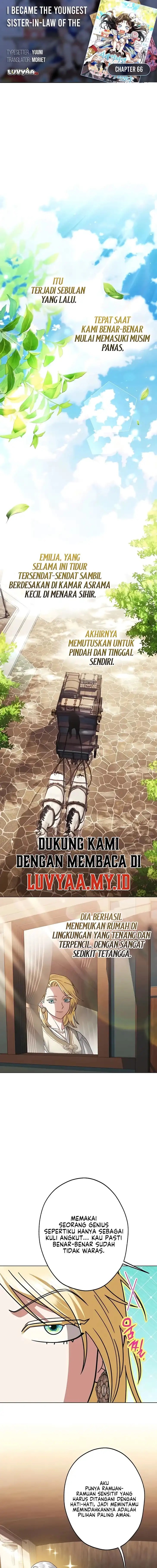 Baca Became the youngest Sister-in-Law of the Ruined Harem Male Leads - Chapter 66 halaman 1