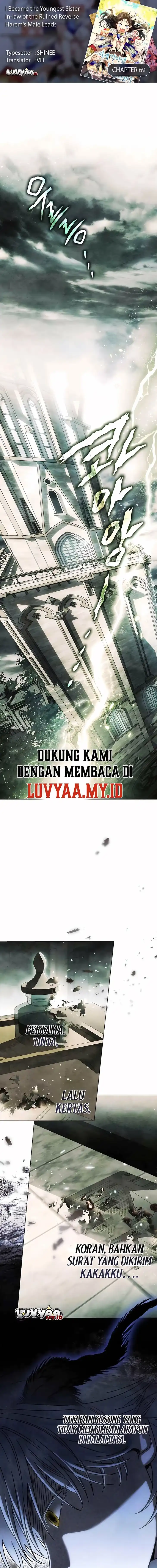 Baca Became the youngest Sister-in-Law of the Ruined Harem Male Leads - Chapter 69 halaman 1