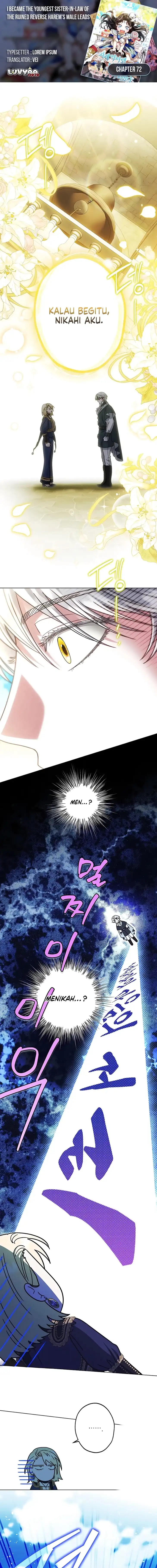 Baca Became the youngest Sister-in-Law of the Ruined Harem Male Leads - Chapter 72 halaman 1