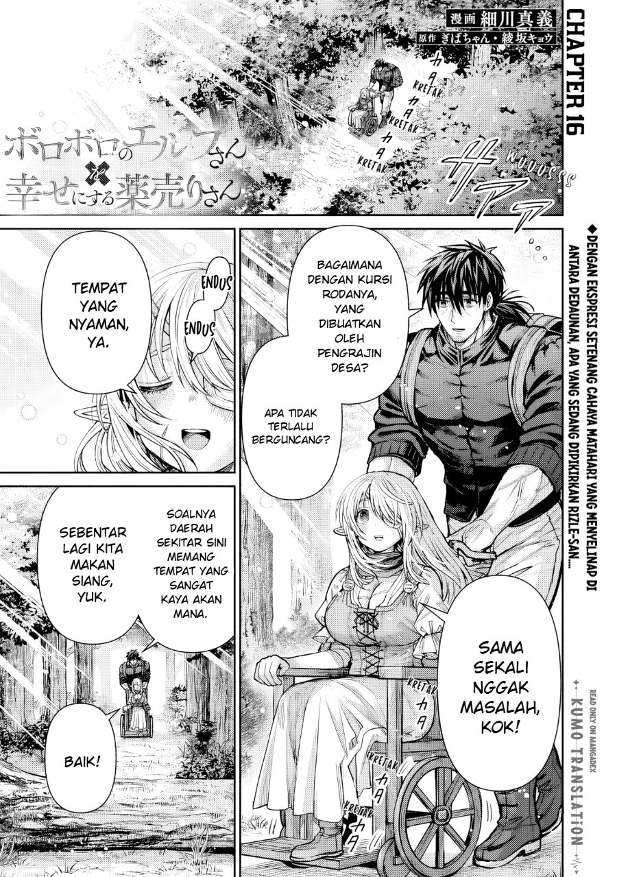 Baca Boroboro no Elf-san wo Shiawase ni Suru Kusuriuri-san - Chapter 16 halaman 2
