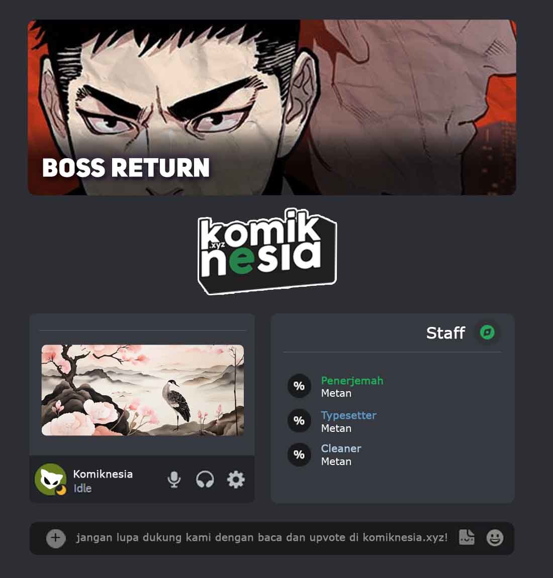 Baca Boss Return - Chapter 17 halaman 1