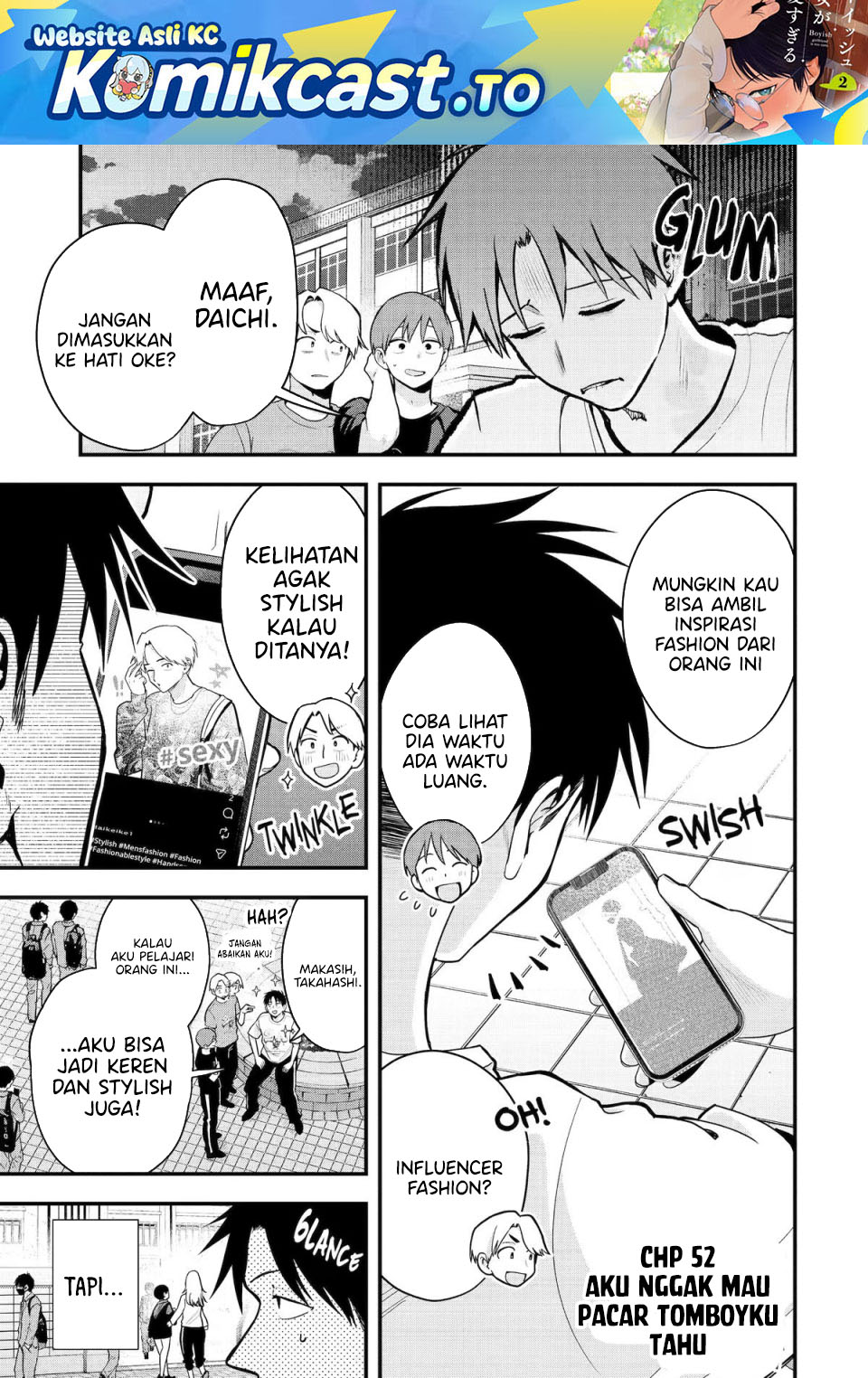 Baca Boyish Kanojo ga Kawai-sugiru - Chapter 52 halaman 2
