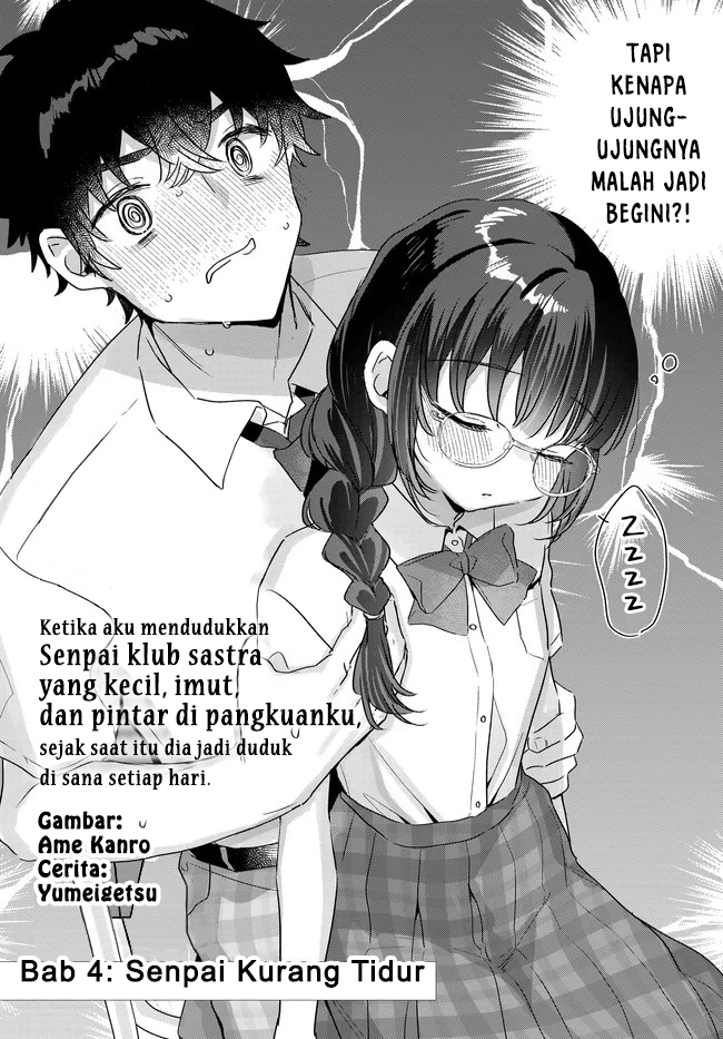 Chiisakute Kawaii Bungeibu no Chiteki na Senpai o, Hiza no Ue ni Nosetara Mainichi Suwattekuru you ni natta Chapter 4.1 - Page 4