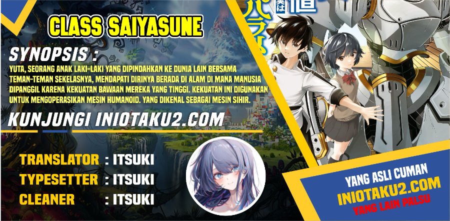 Baca Class Saiya Sune de Urareta Ore wa, Jitsu Wa Saikyou Parameter - Chapter 15.1 halaman 1