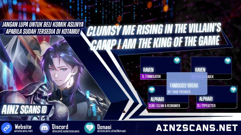 Baca Clumsy Me Rising in the Villain's Camp I am the King of the Game - Chapter 8 halaman 1