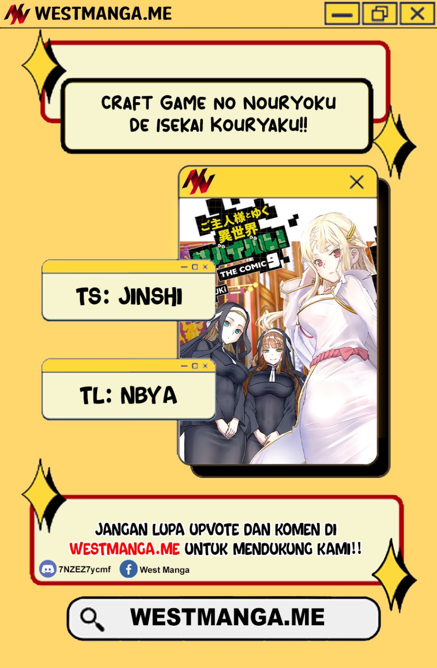 Baca Craft Game no Nouryoku de Isekai Kouryaku!! - Chapter 56 halaman 3