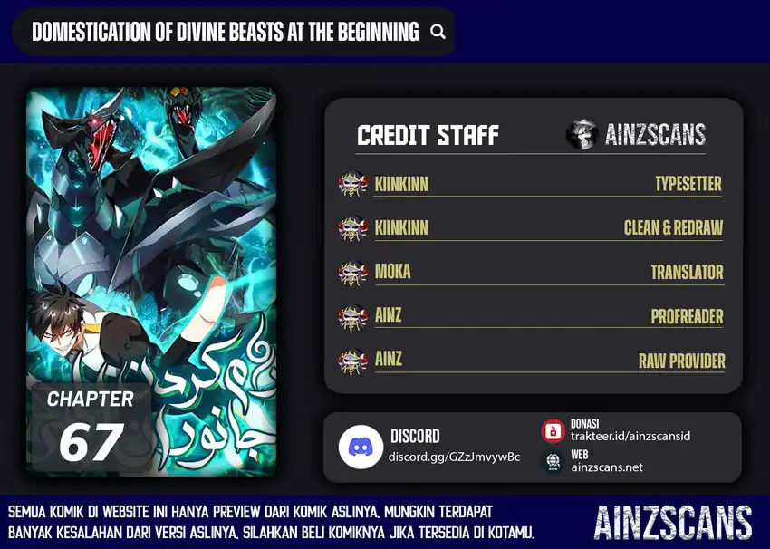 Baca Domestication of Divine Beasts at the Beginning - Chapter 67 halaman 1