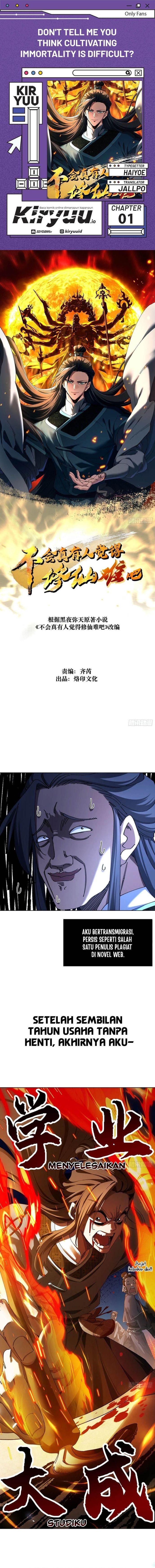 Baca Don't Tell Me You Think Cultivating Immortality Is Difficult? - Chapter 1 halaman 1