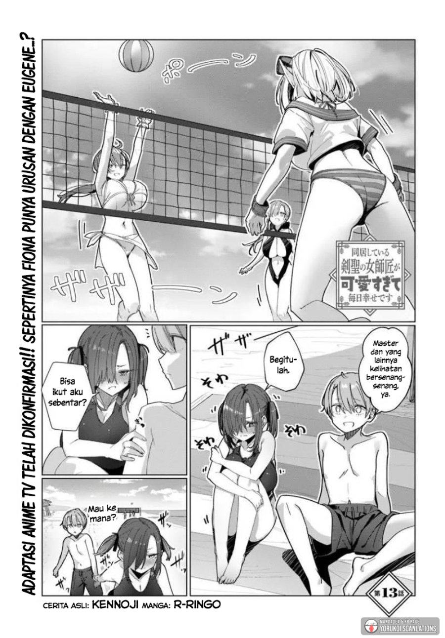 Doukyo Shiteiru Kensei no Onna Shishou ga Kawaisugite Mainichi Shiawase Desu Chapter 13 - Page 1