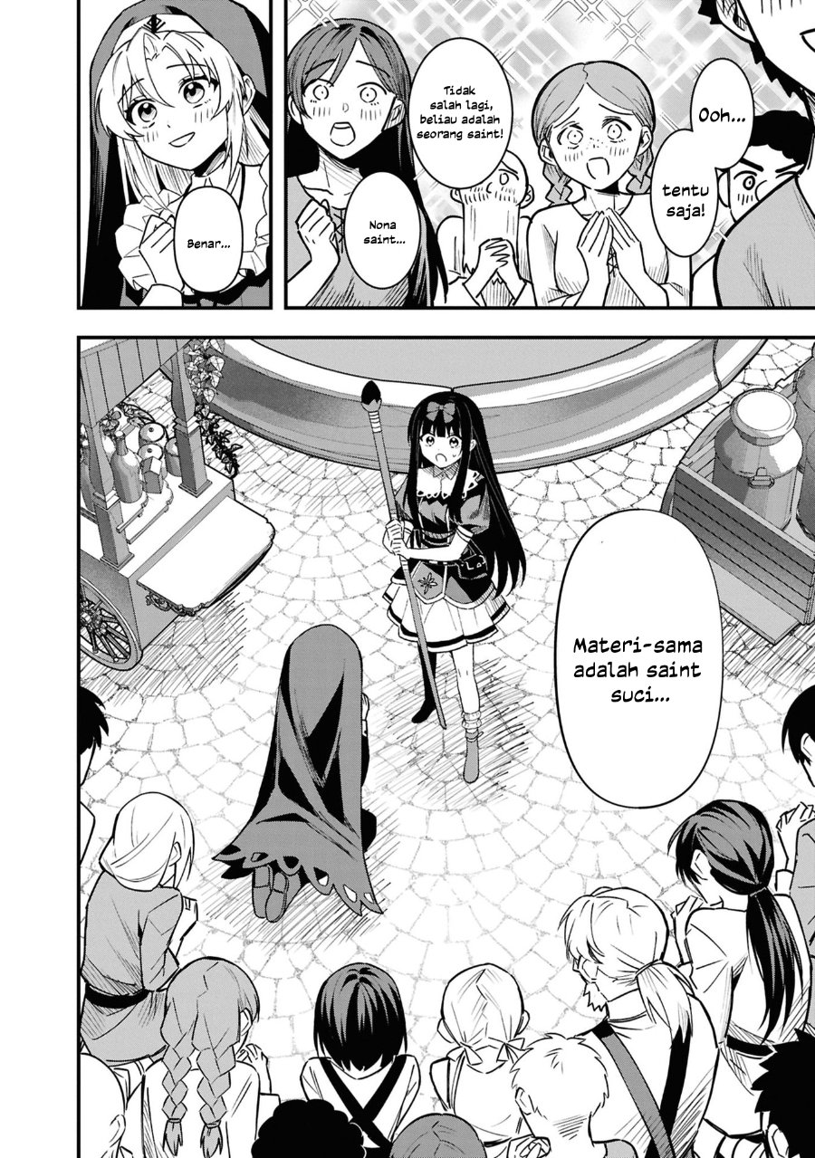 Baca Doumo, Butsuyoku no Seijo desu: Musou Skill "Clear Houshuu" de Seidai ni Kanchigai Saremashita - Chapter 6 halaman 28