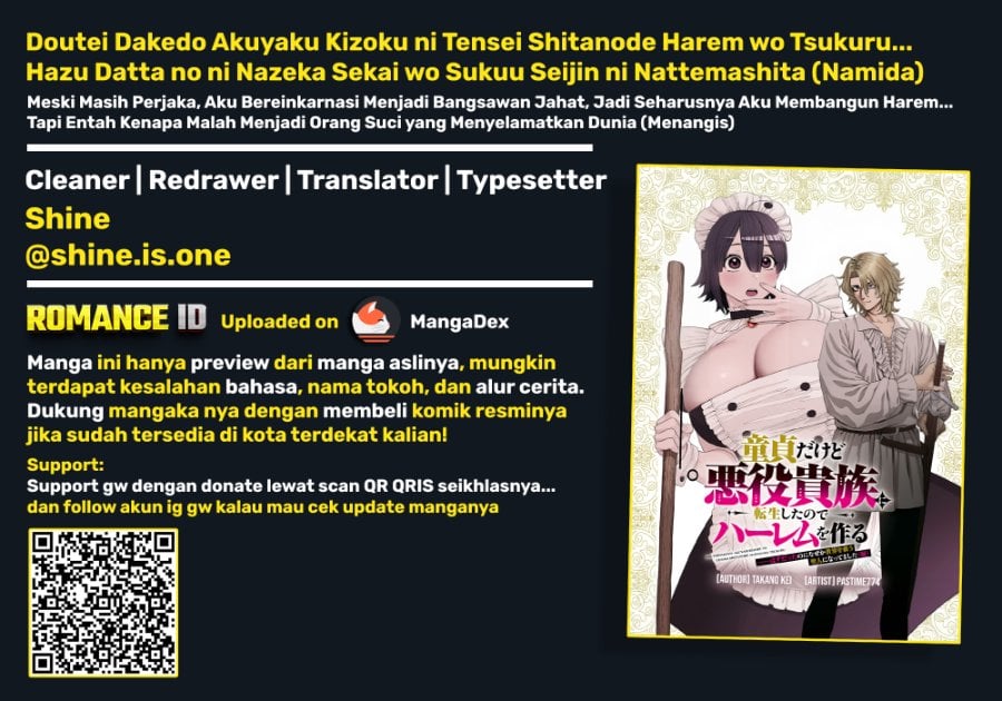 Baca Doutei Dakedo Akuyaku Kizoku ni Tensei Shitanode Harem wo Tsukuru... Hazu Datta no ni Nazeka Sekai wo Sukuu Seijin ni Nattemashita (Namida) - Chapter 1 halaman 1