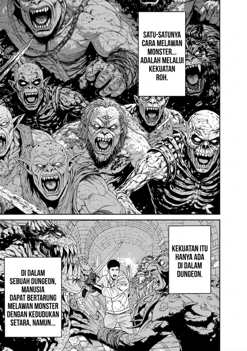 Baca Dungeon de Tatakai Tsudzukette 20-nen no Doutei Yuusha, Chijou ni Modottara Danjouhi 1:1000 no Sekai Datta - Chapter 4.1 halaman 3