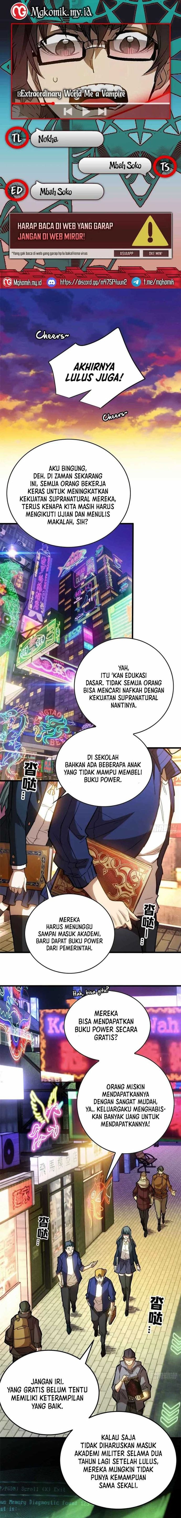 Baca Extraordinary World?! Me… A Vampire?! - Chapter 1 halaman 1