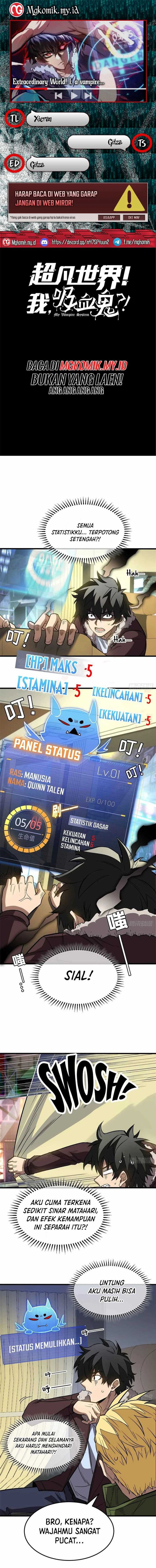 Baca Extraordinary World?! Me… A Vampire?! - Chapter 3 halaman 1